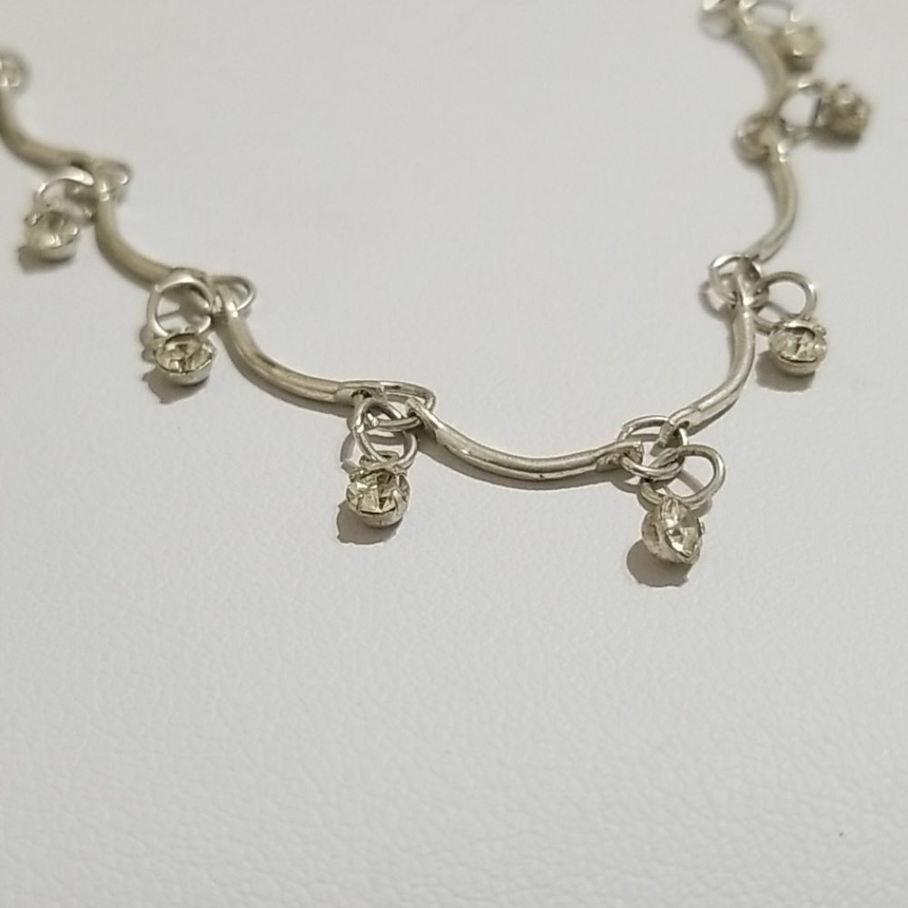 Silver Rhinestone Anklet - Picture 2 of 5
